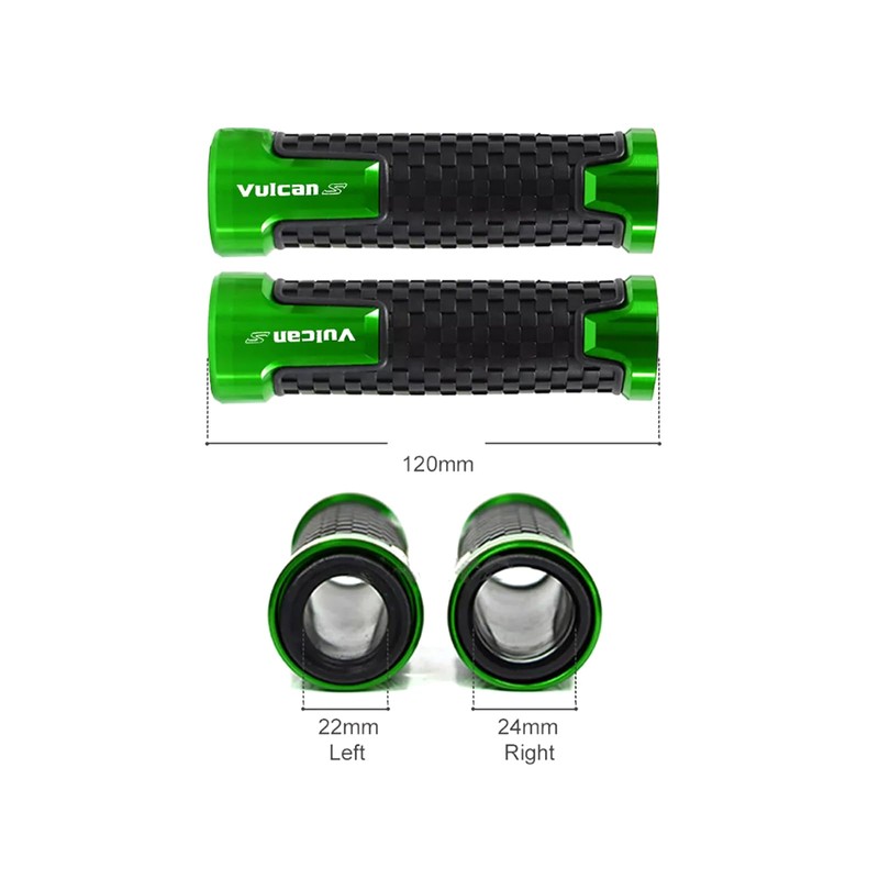 Universal 7/8" 22mm Motorcycle Powersports CNC Handlebar Grips for Kawasaki