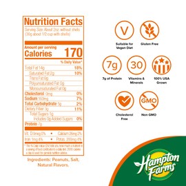 Hampton Farms - USA Grown All-Natural - Fancy Roasted In-Shell Cajun Peanuts - 10 oz. Bag