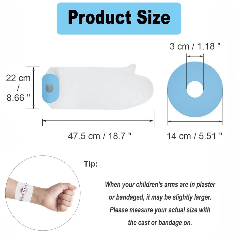Waterproof Leg & Arm Cast Cover for Shower Reusable, Soft