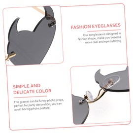 OATIPHO Fashion Rimless Shaped Sunglasses for Parties Uv Eyewear for Men and Women Accessories for Festivals Beach and Celebrations