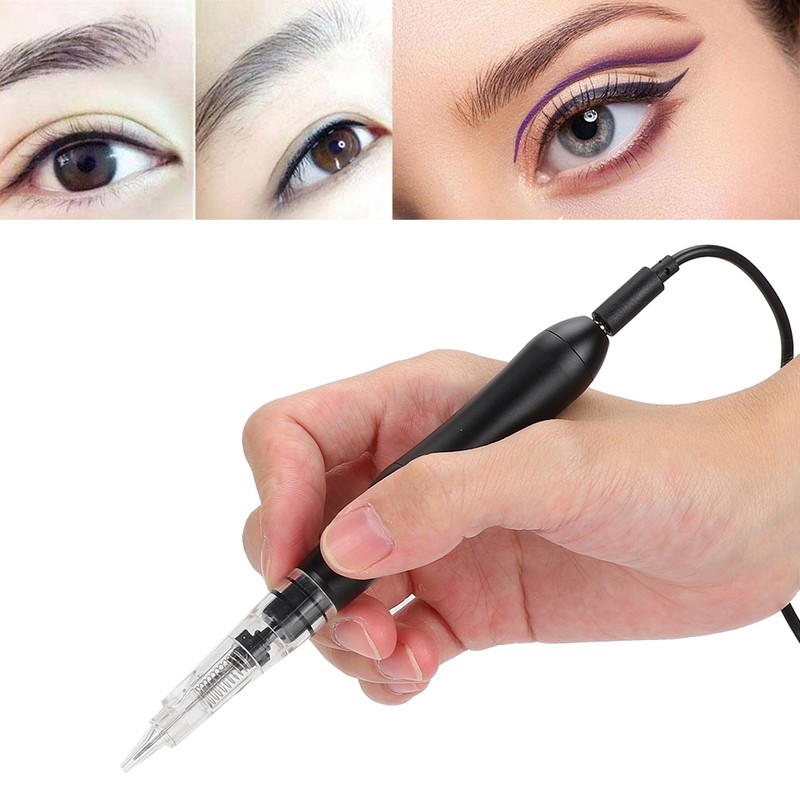 Electric Eyebrow Lip Microblading Tattoo Pen Semi Permanent Machine (Black)