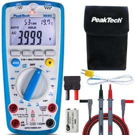 PeakTech"5 in 1 Multi Functional Digital Multimeter with Temperature, Humidity and Lux Sound Level Measurement, P 3690 – Pack of 1