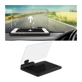 JNNJ HUD Smartphone Head Up Display Holder, Display Projector Phone Navigation GPS Holder, Car Universal Mounts for Security Navigation with HUD Image Reflector