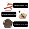 2 Pack Wig Storage Bags with Hooks and Traceless Wooden
