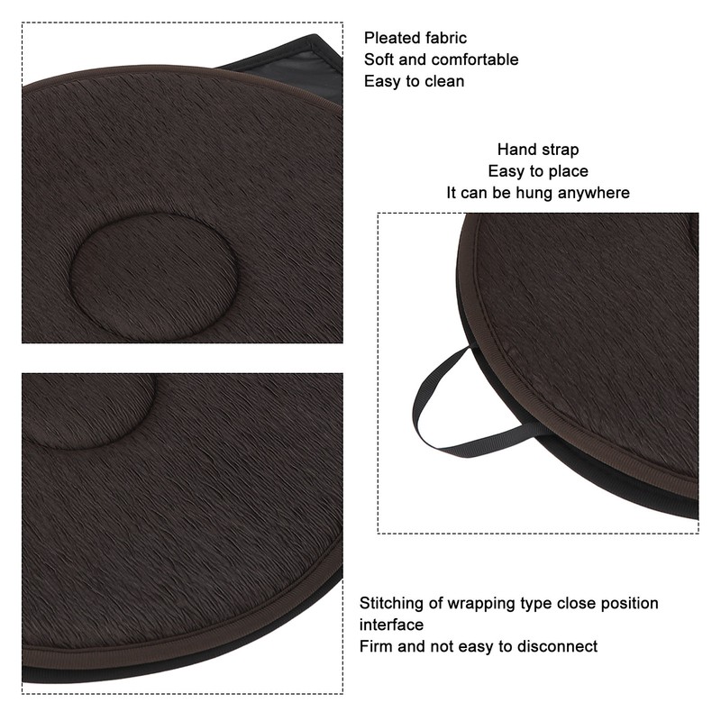 Swivel Seat Cushion Double Layer Washable 360 Degree Rotating Seat