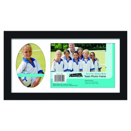 MCS 12.5x7.25 Inch Team Frame with 2 Photo Openings, 5x7 Inch and 3.5x5 Inch, Black (16052)