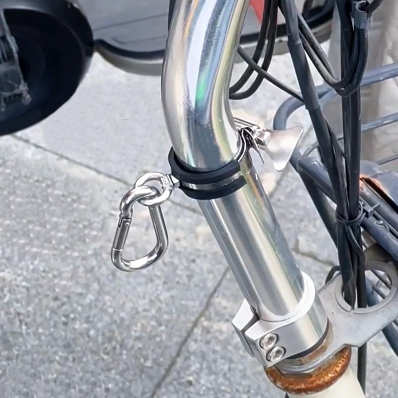 HhdvdyWgd 2Pcs Flagpole Clip Kit - Stainless Steel Adjustable Flag