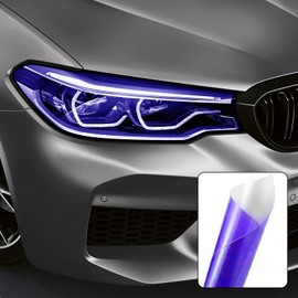 UZZH Car Headlight Tail Light Tint Film, 11.88×48 Inch Self-Adhesive Tint Film Brake Lights Fog Lights Taillight Vinyl Wrap Protector Film Sticker, Decoration Accessories for Cars, Trucks (Purple)
