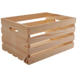 HOUSEWORKS 67140 18" Lx12.5 Wx9.5 H Large Crates & Pallet Wood Crate, 67140 18" Lx12.5 Wx9.5 H Large Crates & Pallet Wood Crate