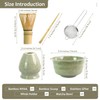 5PCS Match Whisk Set, Matcha Bowl with Spout, Matcha Whisk