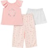 Gerber Baby Girl's 3-Piece Pajama Set (Polyester Jersey Top, Pants,