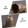 Operitacx 2sets Small Brass Bell Retro Keychain Pendants Chains Bronze