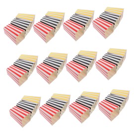 ULTECHNOVO 36pcs Striped Popcorn Boxes Popcorn Buckets for Parties Home Movie and Carnival Decor Vibrant Design Holders for Enjoyable Celebrations