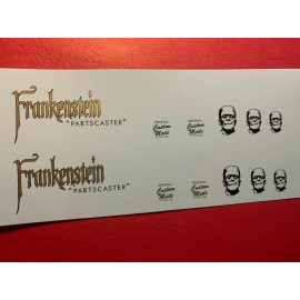 Unbranded Frankenstein Waterslide Guitar Headstock Decal Gold Metallic 2 per order TStyle