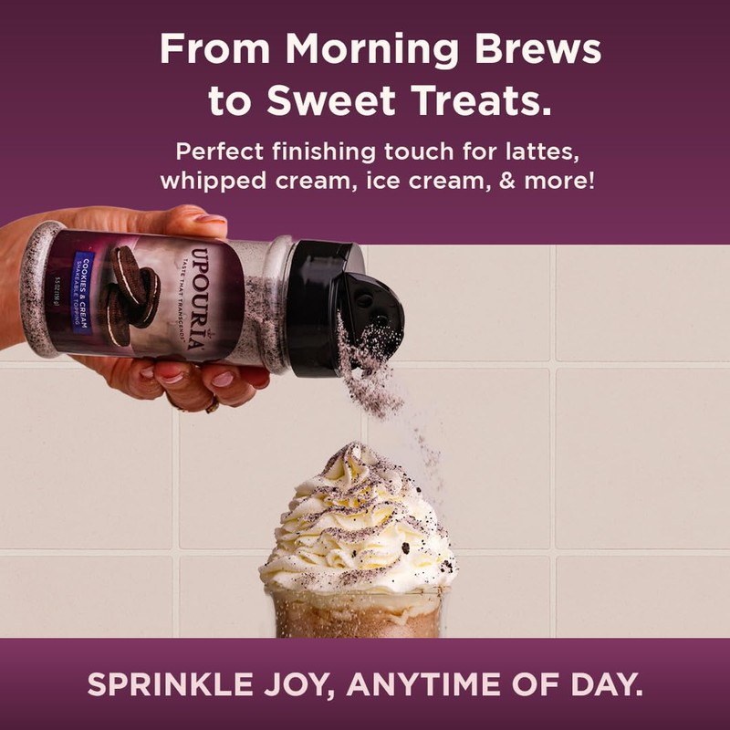 Upouria Cookies & Cream Coffee Topper, Vegan, Rich Flavor Enhancer