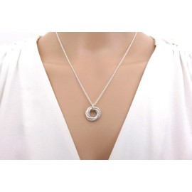 60th Birthday Gifts for Women | Sterling Silver Twist Necklace | 60th Birthday