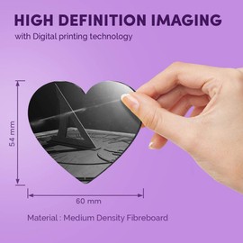 1 x Heart MDF Magnets - Ancient Sundial Time Clock 43817