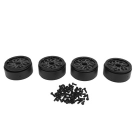 4 Pcs 1.9 Inch Carbon Fiber Wheels Rim RC Beadlock Wheels Rims Ultra Lightweight 59mm Diameter for 1/10 RC Car Black