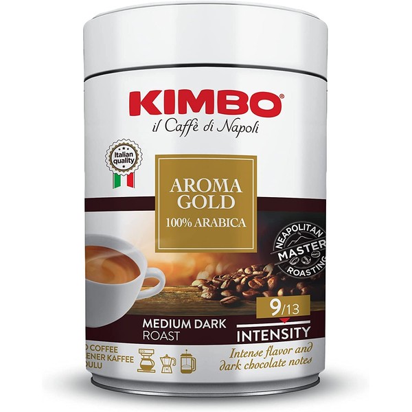 Kimbo Espresso Coffee Italiano Aroma Gold 100% Arabica 3 pack