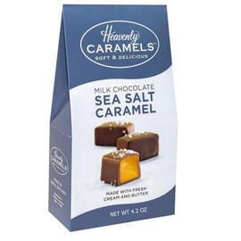 Heavenly Caramels Chocolate Covered Vanilla Sea Salt Caramel 4.2 ounce box