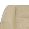 UINIEBOOM Driver Bottom Perforated Leather Seat Cover, Replacement Tan Front