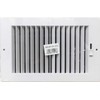 Two-way plastic side wall/ceiling register in white 10"w X 6"h