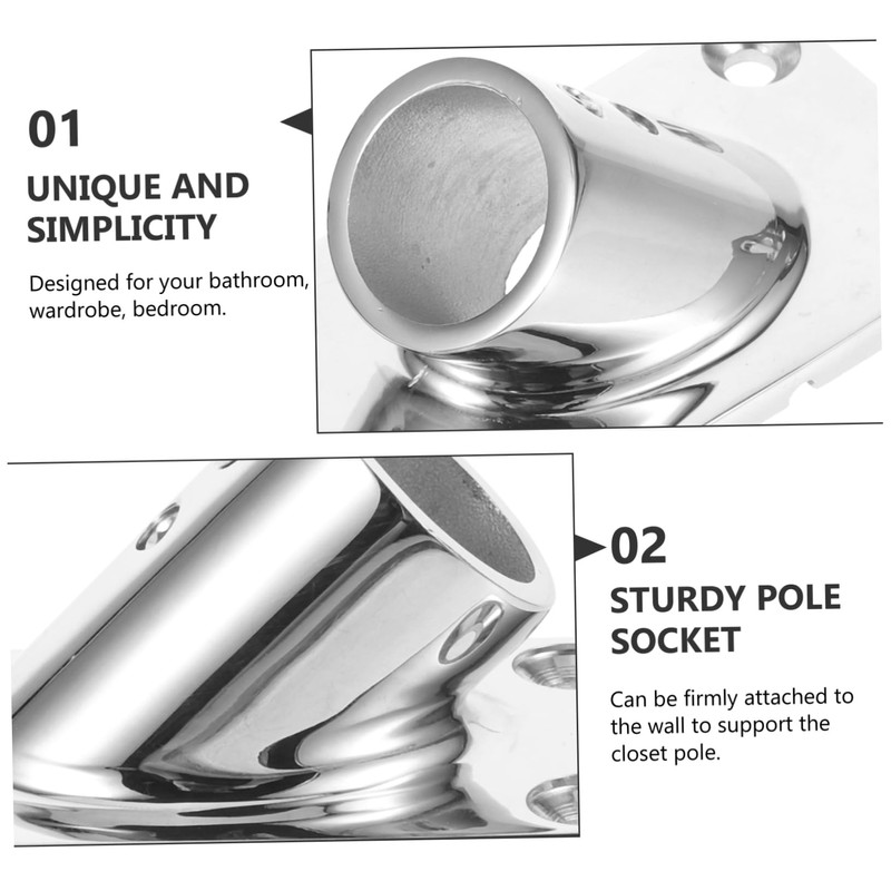 Kisangel Sets Boat Bracket for Rod Yacht Pole Stainless Steel