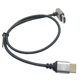Seadream 8K Angle HDMI Cable 1.64 ft (90 Degree HDMI Cable) with 8K @120Hz, 4K @240Hz and HDR Support,48Gbps High Speed (Down Angle)