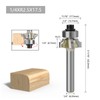 Roundover Router Bit 1/2in Shank 1/2x3‑1/2 Tungsten Carbide Round Over