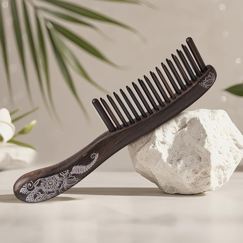 TAN MUJIANG TAN KITSAN "Serve" Hair Comb | African Ebony
