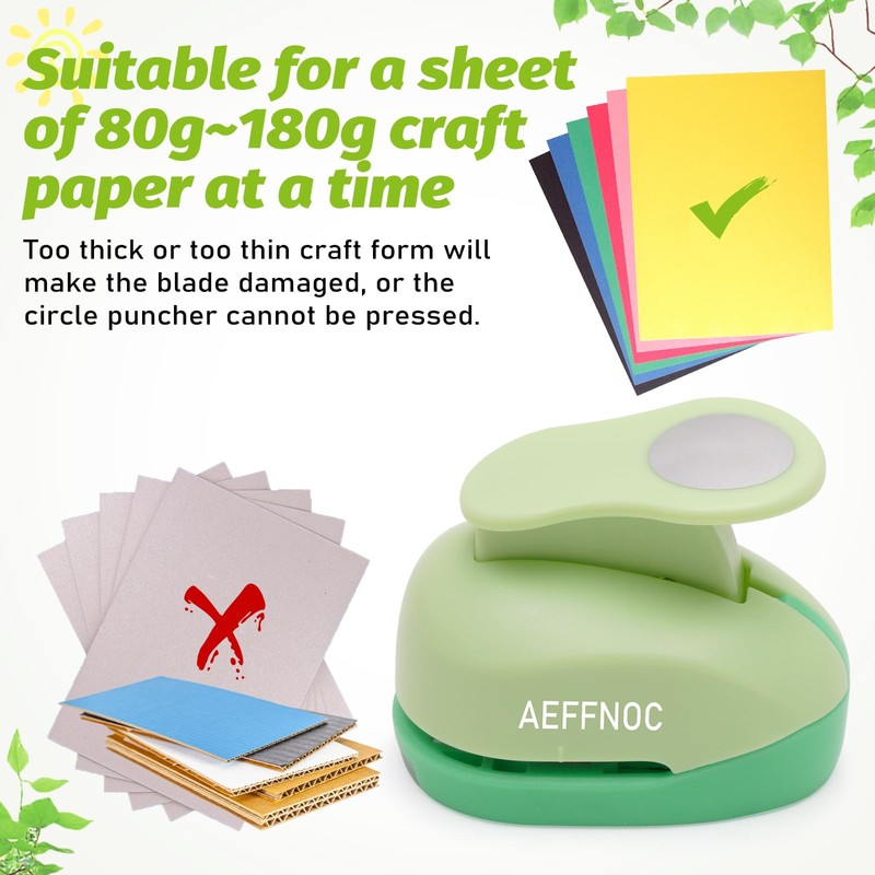 AEFFNOC 1 Inch Circle Hole Punch, Circle Punches, Hole Puncher