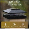 Jofios Solar Post Cap Lights Outdoor 8pack, Black Waterproof Solar