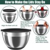 Mixing Bowls with Airtight Lids Set, 4 Stainless Steel Bowls