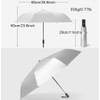 ThreeH Compact Travel Umbrella Automatic Open and Close Silver Coating