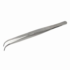 Kitchen Precision All-Purpose Tweezers Stainless Steel Serrated Tips Ideal for Meat, Pasta, Plating & Pinching Small Pieces of Food Roasting Bacon, Canned, Pickled Cucumbers (8 Inch - Curved)