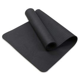 Non Slip Yoga Mat with Carrying Strap,72"x24" Extra Thick 1/4" Exercise Fitness Mat for Home Yoga Pilates & Floor Workouts High Density Anti Tear Exercise Mat (Black)