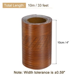 uxcell Wood Grain Tape, 4" x33 Ft Self Adhesive Wood Grain Repair Patch for Baseboards, Doors, Floor Repair, Furniture Home Decor Red Cedar