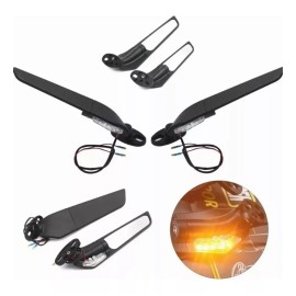 BOBOJIIIER Espejo Retrovisor Con Luz De Giro Led, 2 Piezas