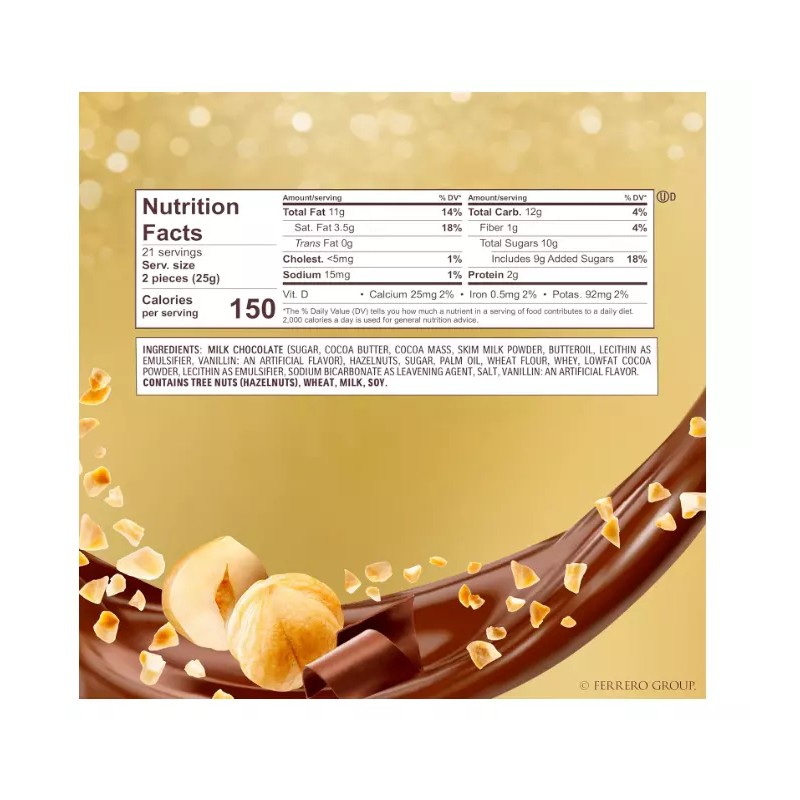 Undisclosed Ferrero Rocher, 42 Count, Gourmet Milk Chocolate Hazelnut, Chocolate