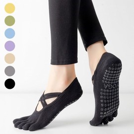 Strap Two-Line Toe Yoga Socks ELY1069 Green