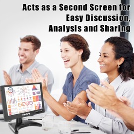 Suprlipy 10.1 Inch Mini Small HDMI Monitor 1920x1200 16:10 IPS Metal Housing LCD Display Screen Support HDMI/VGA/AV/BNC Input with Remote Control Built-in Speakers for PC Security Camera RasPi