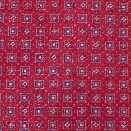 THE MENS STORE Red Blue White GEOMETRIC Self-tipped Woven Silk Tie NWT