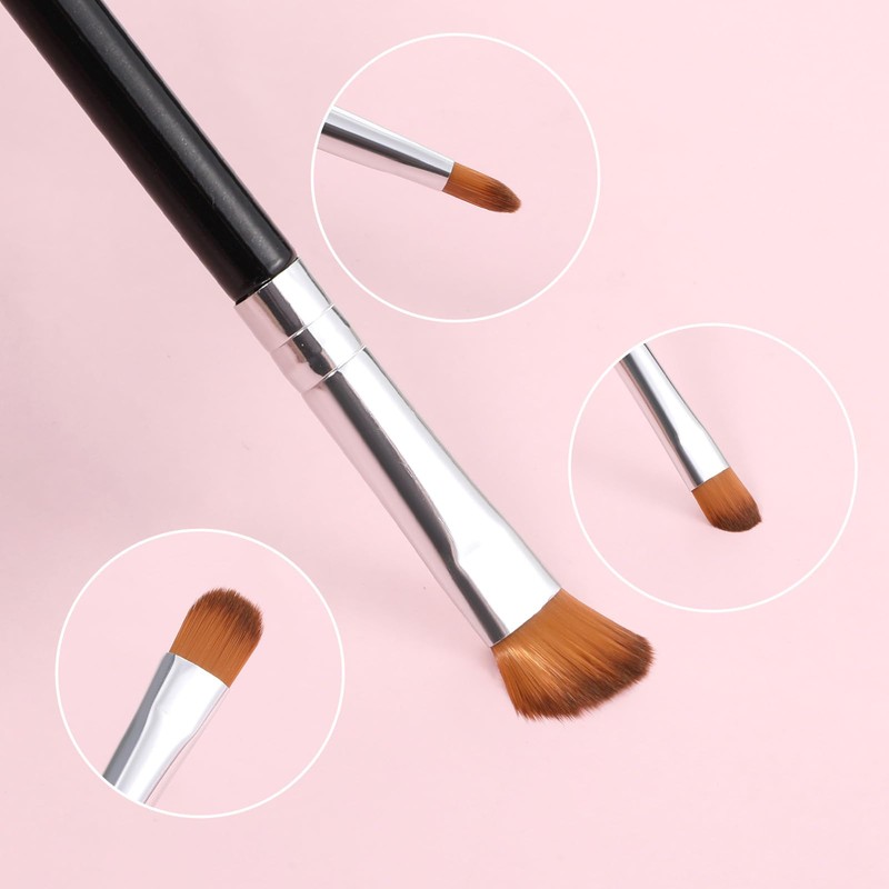 4 Pcs Flat Concealer Brush Eye Eyeshadow Primer Brush Small