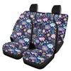 Poceacles Hippie Flower Lotus Blue Car Seat Covers Full Set,