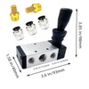 AOMAG Pneumatic 3/8 Inch PT 5 Way 2 Position Air