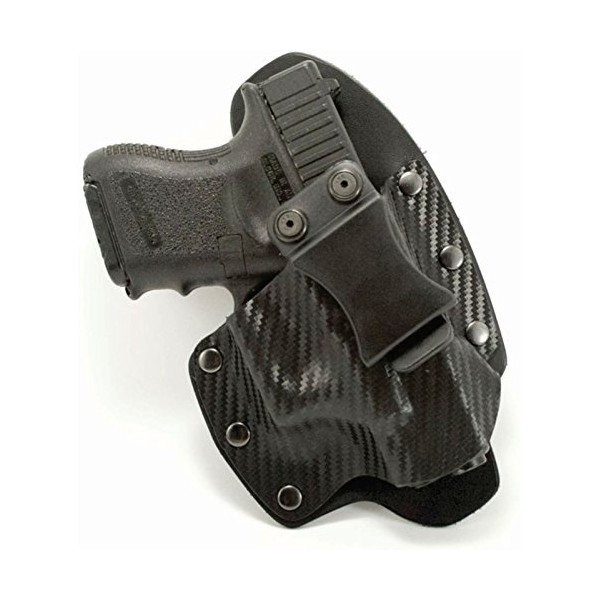 NT Hybrid Black Carbon Fiber Kydex & Leather IWB Holster (Right-Hand, Ruger LCR .357 Magnum)