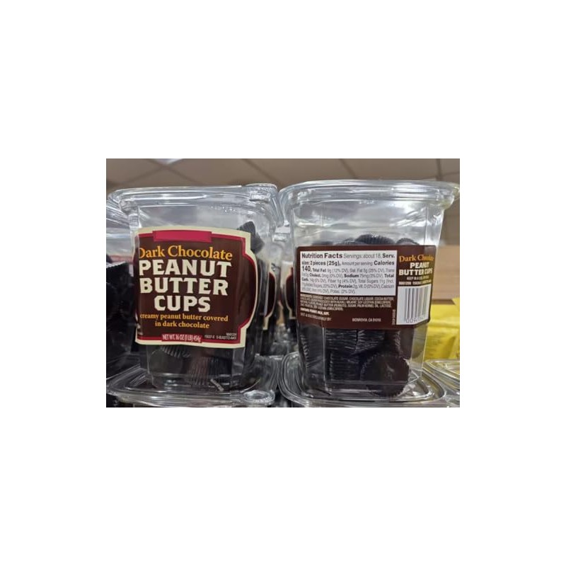 Trader Joe Dark Chocolate Peanut Butter Cups 16oz 454g (Two