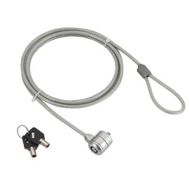 Gembird LK-K-01 1.8m Plata - Cable antirrobo ,Llave, Cloruro de polivinilo #7094