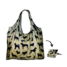 Re-Uz Lifestyle XL Shopper - I Love Dogs Sage - Eco Friendly Reusable Foldable Shopping Grocery Bag