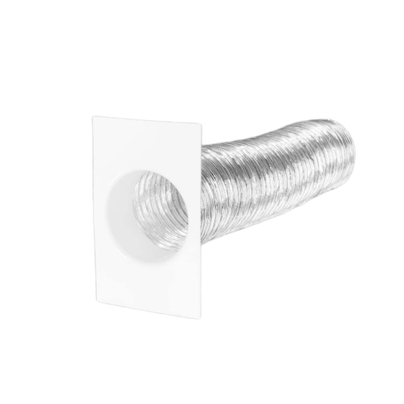 H&C VENT Diameter 120 mm Plastic PVC Duct Connector Flange,